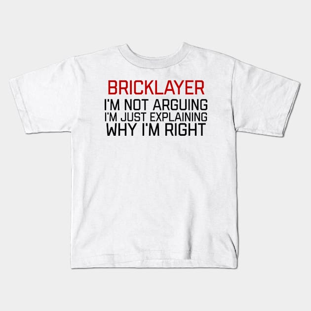 bricklayer Kids T-Shirt by Design stars 5